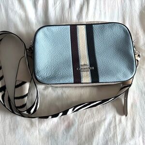 Coach Retro Stripe Crossbody Jes Handbag + BONUS wristlet!!